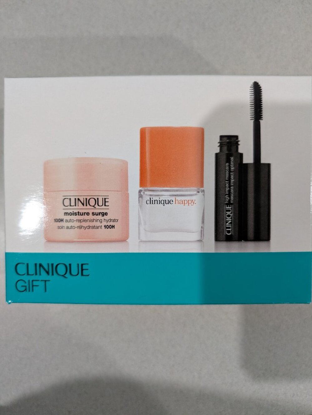 Clinique moisture surge clinqiue happy clinique high impact mascara